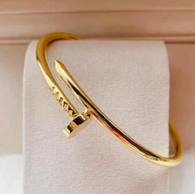 Load image into Gallery viewer, YB Thailand Gold Fashion Jewelry Bangles for Women's 100% Stainless Steel Non-Tarnish