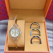 Load image into Gallery viewer, YB Tory Set Fashion Watch 3 Ring for Ladies Gift Set