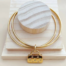 Load image into Gallery viewer, YB Stainless steel 24k LV Lock 3 in 1 bangles non tarnish hypoallergenic Fashion Jewelry ON SALE
