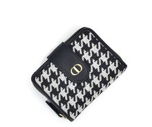Load image into Gallery viewer, YB New On Sale Luxury Houndstooth Embroidery Wallet For Women Retro Leather Card Holder Coin Purse Female