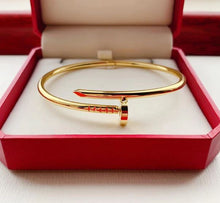 Load image into Gallery viewer, YB Thailand Gold Fashion Jewelry Bangles for Women's 100% Stainless Steel Non-Tarnish