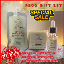 Load image into Gallery viewer, YB Elegance Beauty Set-Bleaching Soap, Niacinamide serum, sunscreen for Healthy Glowing Skin