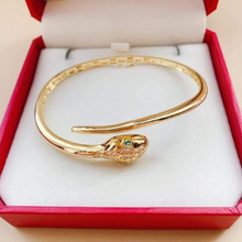 Load image into Gallery viewer, YB Stainless Steel High Quality Snake Fashion Bangles for Women Hand Cuff Open Bracelet Bangles Ring Earring ON SALE