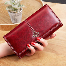 Load image into Gallery viewer, YB New On Sale Women's Long Wallet Cross-border European and American Retro Oil Wax Leather
