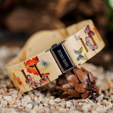 Load image into Gallery viewer, Bamboo Wood Butterfly Watch