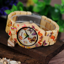 Load image into Gallery viewer, Bamboo Wood Butterfly Watch