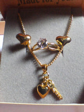 Load image into Gallery viewer, 18K High Quality Gold Plated Love Heart Jewelry Set Ring, Earrings, Necklace