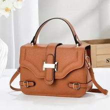 Load image into Gallery viewer, YB PU Leather Shoulder Bag, high-end crossbody/handbag, textured surface, stylish Buckle, Elegant Ladies Crossbody Bags On SALE
