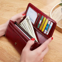 Load image into Gallery viewer, YB New On Sale Women's Long Wallet Cross-border European and American Retro Oil Wax Leather
