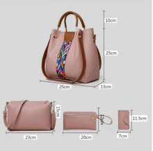 Load image into Gallery viewer, YB New  Black Top-handle Bags Woman Fashion Sling Bag 4 in 1 lady handbag with  wallet ON SALE
