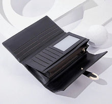 Load image into Gallery viewer, YB New On Sale High End Oil Wax Leather Long Wallets Women Crocodile Pattern Buckle Ladies Wallet
