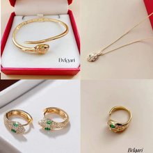 Load image into Gallery viewer, YB Stainless Steel High Quality Snake Fashion Bangles for Women Hand Cuff Open Bracelet Bangles Ring Earring ON SALE
