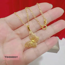 Load and play video in Gallery viewer, YB New Fashion Hollow Sweet Butterfly Necklace Accessories For Women On Sale
