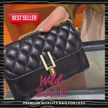 Load and play video in Gallery viewer, YB Premium Quality Vintage Designer Handbag Chain PU Leather Flap Clutch Purse Ladies Shoulder  ON SALE
