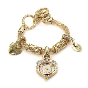 Gold Heart Chain Fashion Watch