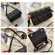 Load image into Gallery viewer, YB Korean PU Leather sling Shoulder fashion Bag On Sale Square Stripe
