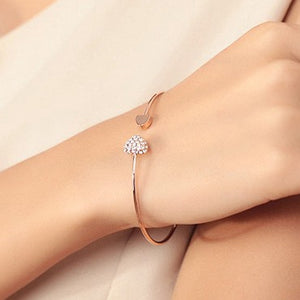 Love Heart Open Bracelet Bangle